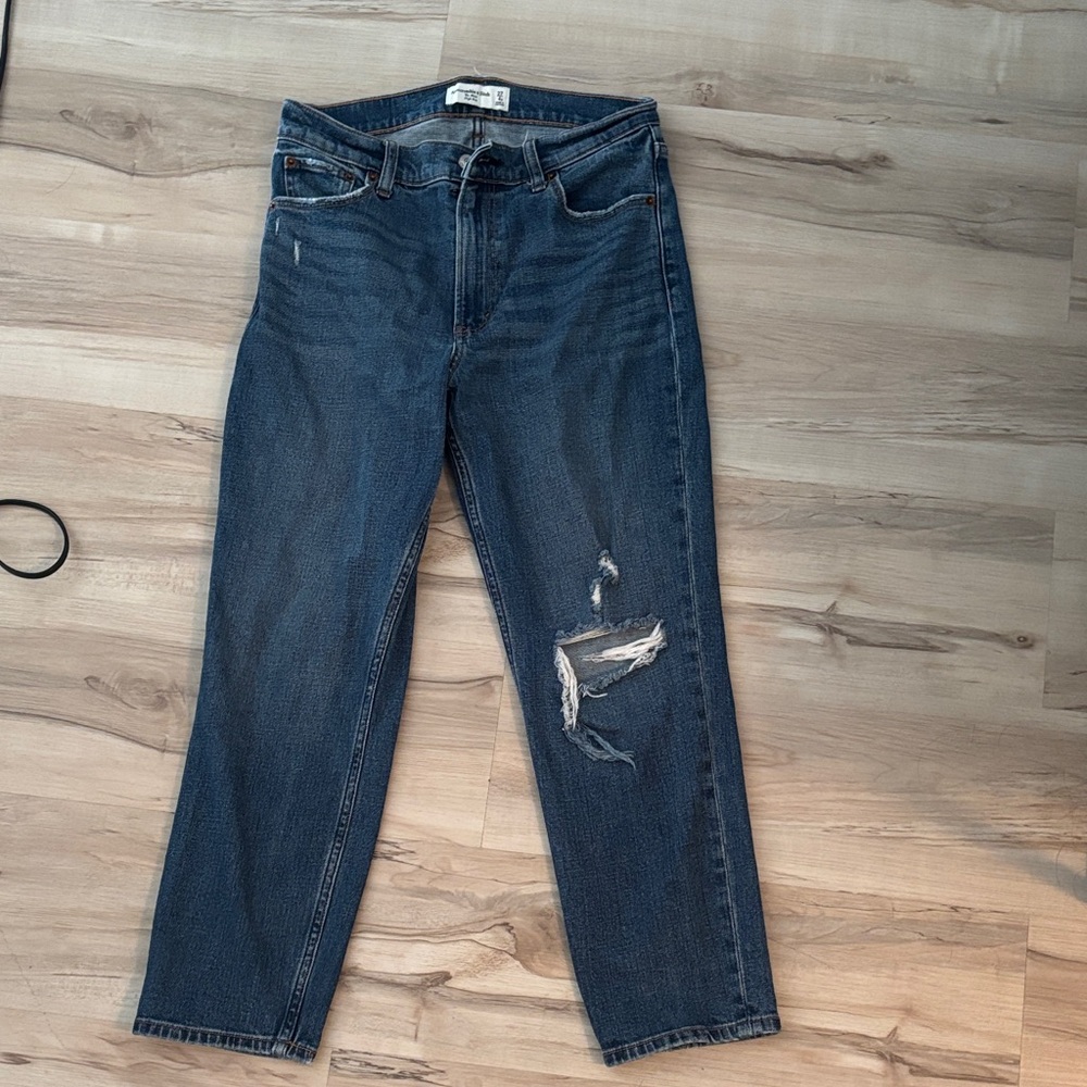 Abercrombie & Fitch Dark Blue Boyfriend Jeans